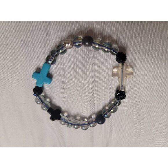 Unisex Cross charm  bracelet - Picture 1 of 2